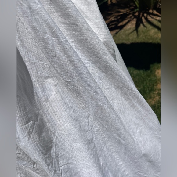 50s Vintage White Cotton Strapless Dress with Full Skirt - Picture 5 of 11